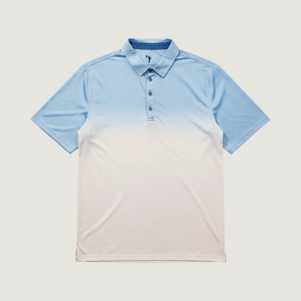 Anderson Ord Mens M blue Ombre Golf Polo